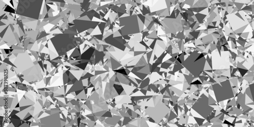 Dark Gray vector background with triangles.