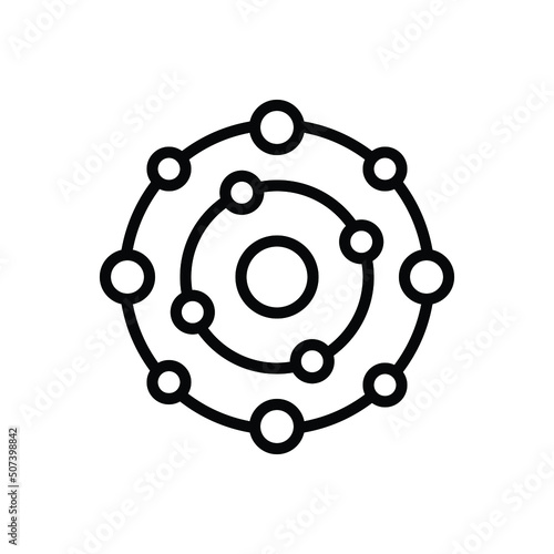 Black line icon for radical