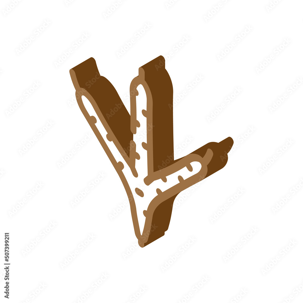 chicken hoof print isometric icon vector. chicken hoof print sign. isolated symbol illustration chicken hoof print isometric icon vector. chicken hoof print sign. isolated symbol illustration