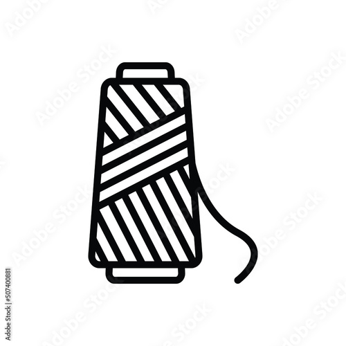 Black line icon for polyester