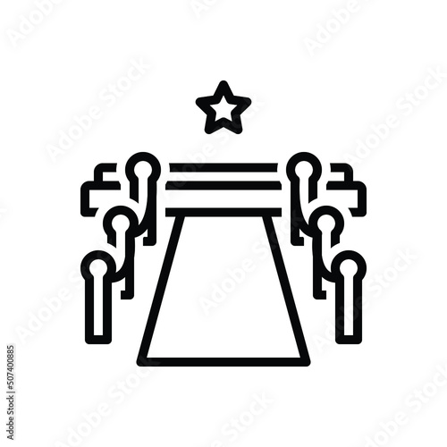 Black line icon for premier