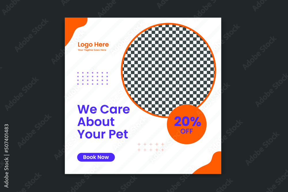 Pet Social Media Cpost, pet web banner design template Pet Social Media Cpost, pet web banner design template