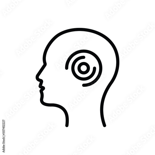 Black line icon for temporal