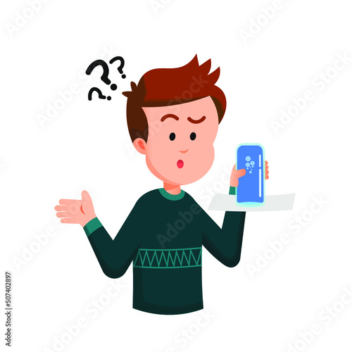 a child is confused because the water in the glass in an inverted position does not spill