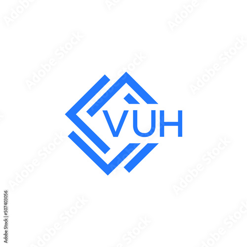 VUH technology letter logo design on white  background. VUH creative initials technology letter logo concept. VUH technology letter design.
 photo