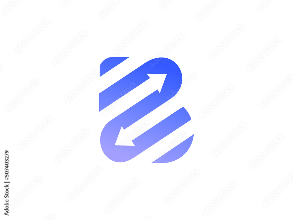 B letter with arrow vector icon. B Logo B letter with arrow vector icon. B Logo
