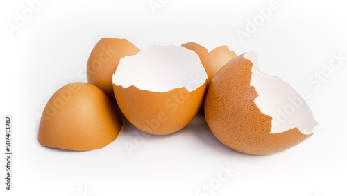 Egg shell isolated on white background