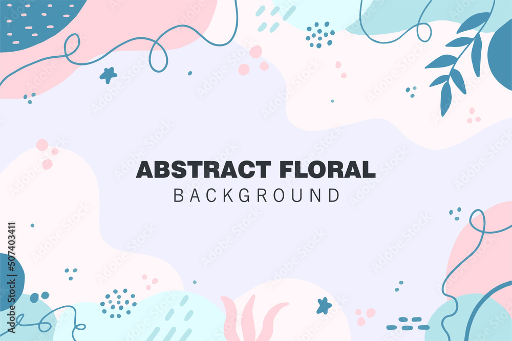 Minimal template banner with floral element Minimal template banner with floral element