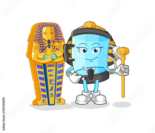 blender ancient egypt cartoon. cartoon mascot vector