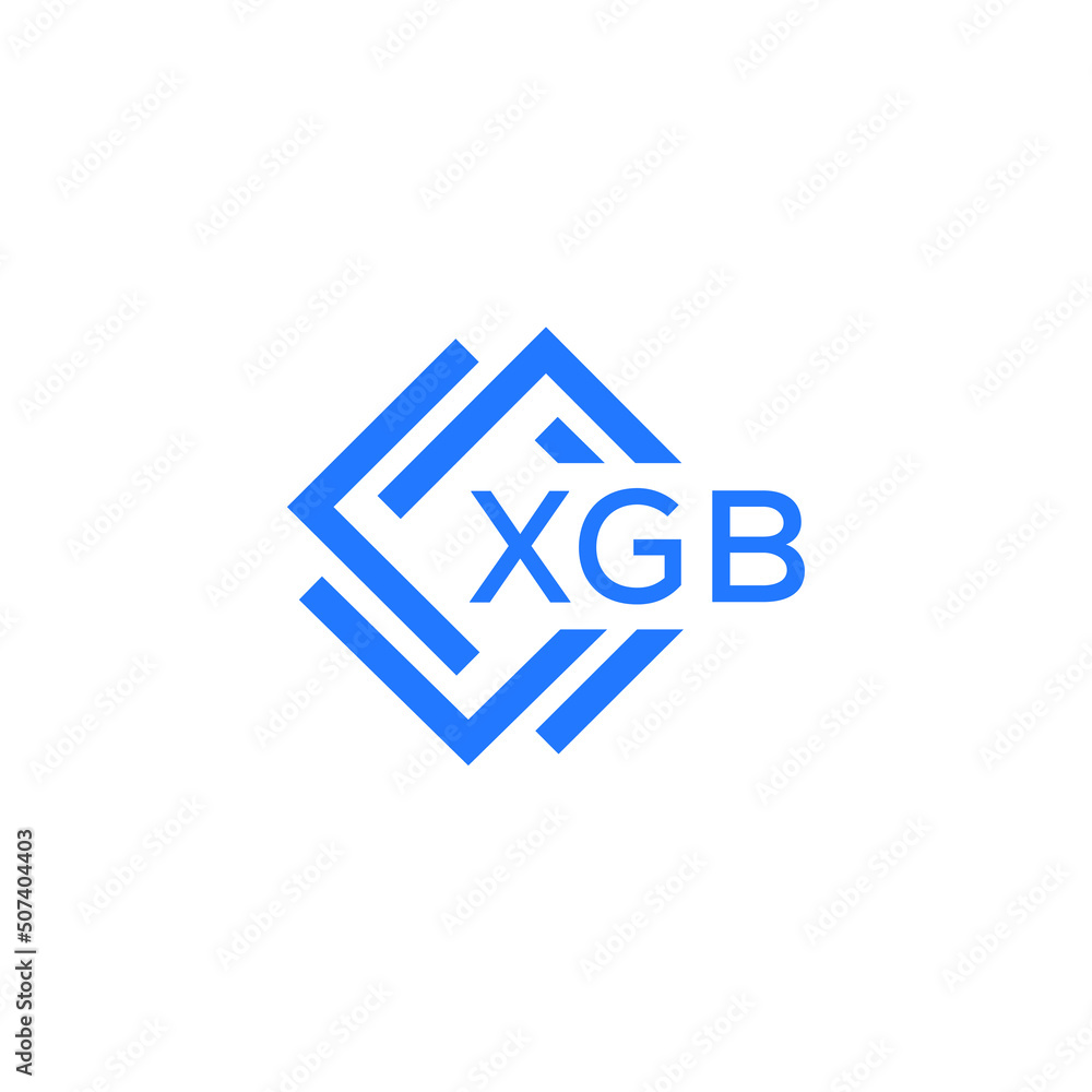 XGB technology letter logo design on white  background. XGB creative initials technology letter logo concept. XGB technology letter design.
