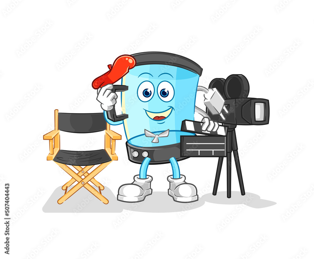 blender director mascot. cartoon vector blender director mascot. cartoon vector