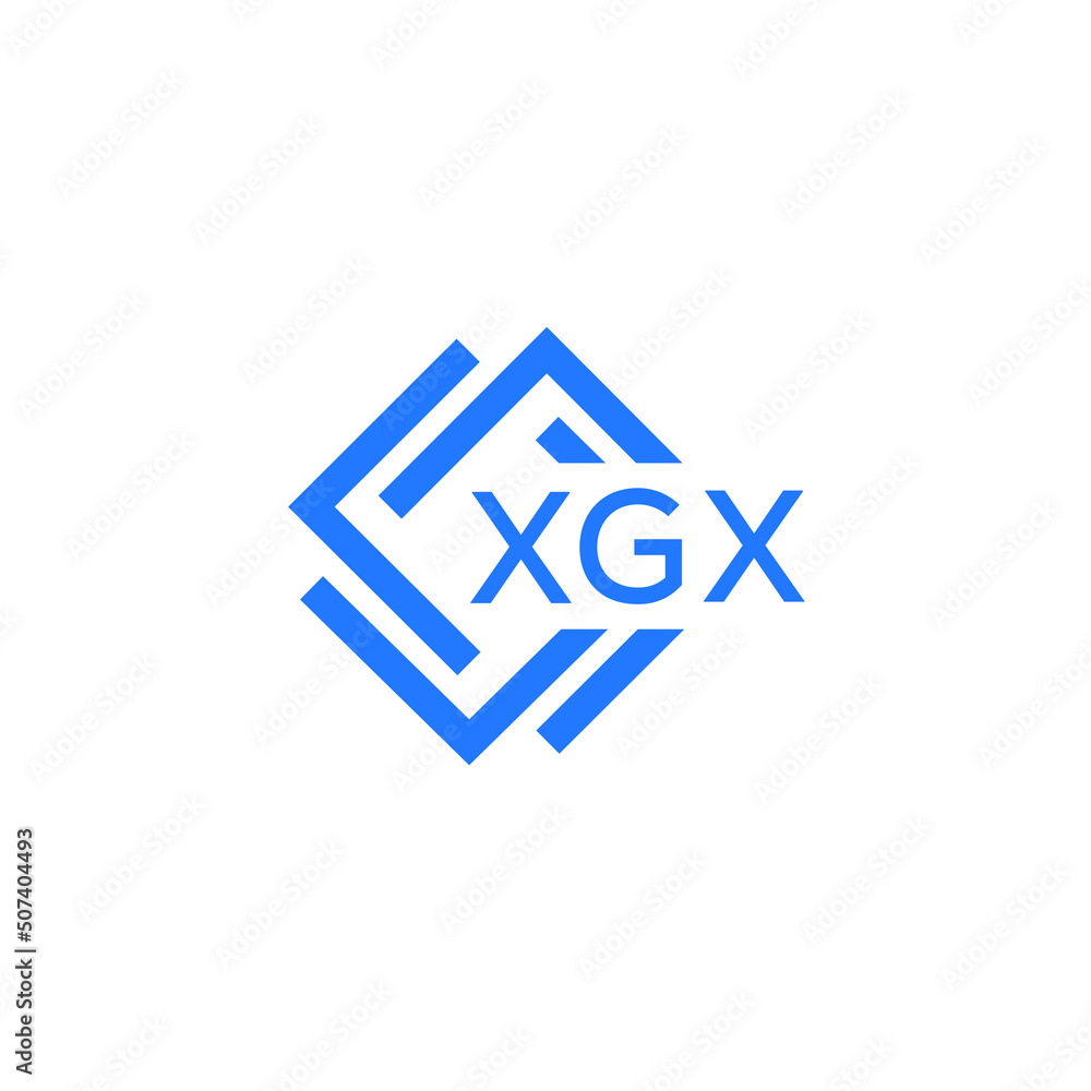 Fototapeta premium XGX technology letter logo design on white background. XGX creative initials technology letter logo concept. XGX technology letter design. 