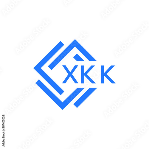 XKK technology letter logo design on white background. XKK creative initials technology letter logo concept. XKK technology letter design.