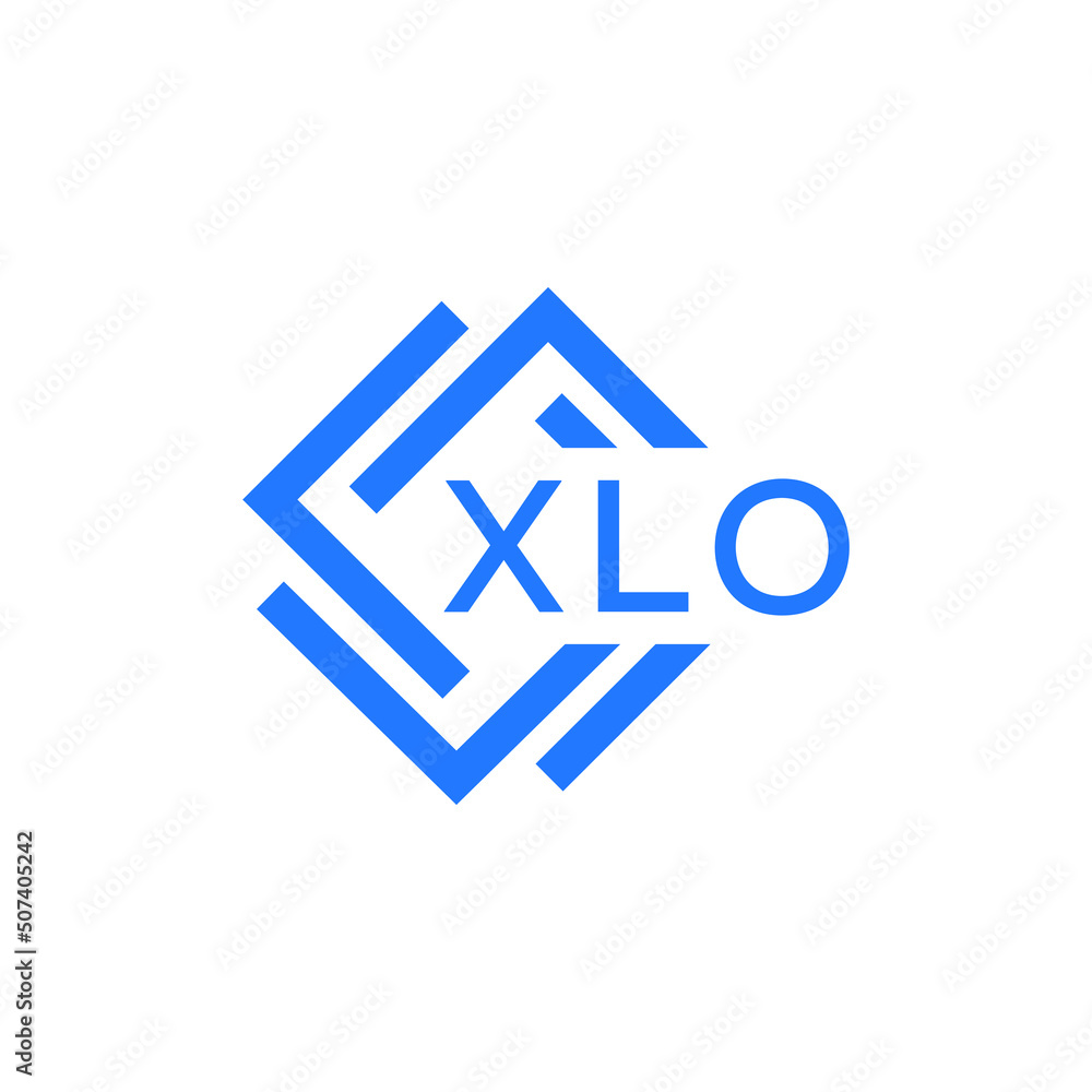 Fototapeta premium XLO technology letter logo design on white background. XLO creative initials technology letter logo concept. XLO technology letter design.