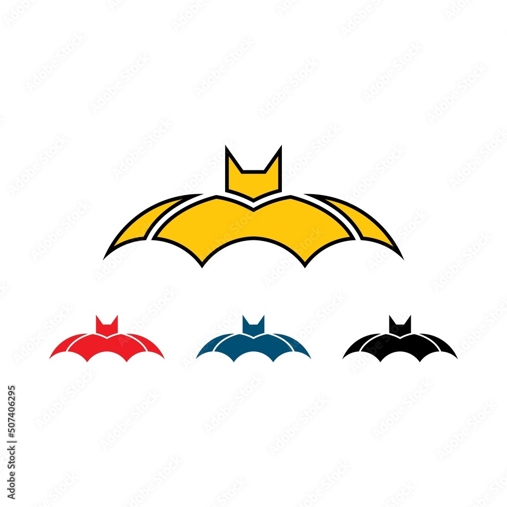 Obraz premium Bat logo template vector icon design