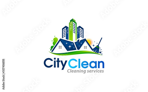 Illustration graphic vector of cleaning services concept logo design template