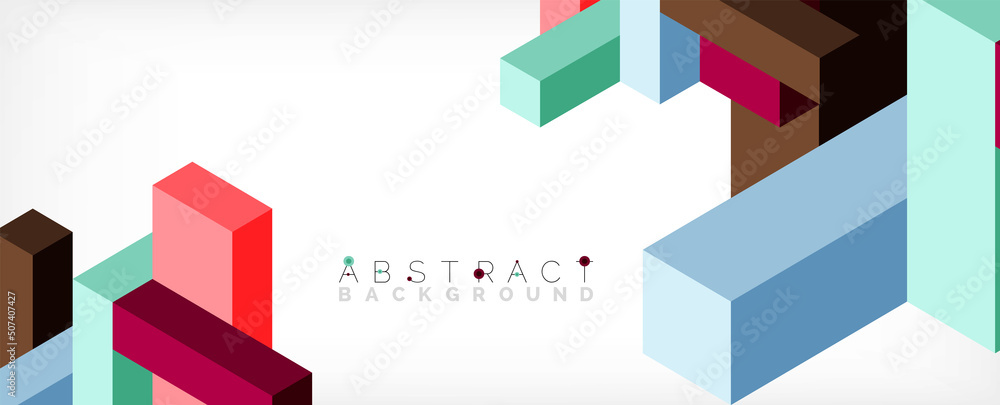 Abstract background. 3d cubes, cubic elements and blocks. Techno or business concept for wallpaper, banner, background, landing page Abstract background. 3d cubes, cubic elements and blocks. Techno or business concept for wallpaper, banner, background, landing page