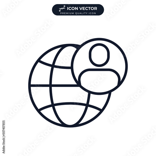 outsourcing icon symbol template for graphic and web design collection logo vector illustration