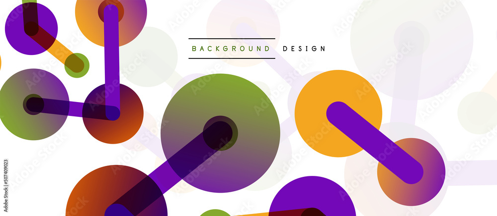 Abstract background. Round dots connected by lines. Trendy techno business template for wallpaper, banner, background or landing Abstract background. Round dots connected by lines. Trendy techno business template for wallpaper, banner, background or landing