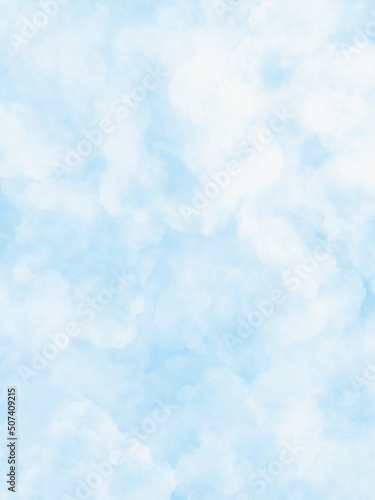 Image for background. Nature landscape. Blue sky and white clouds.