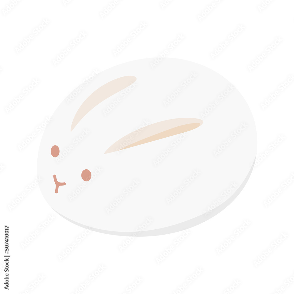 Vector illustration of cute bunny shaped like egg. Vector illustration of cute bunny shaped like egg.