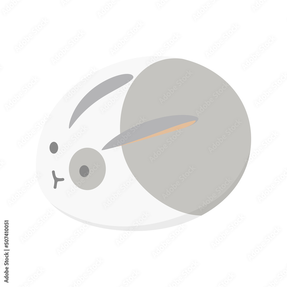 Vector illustration of cute bunny shaped like egg. Vector illustration of cute bunny shaped like egg.