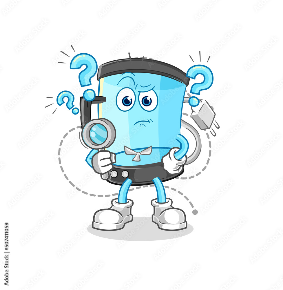 blender searching illustration. character vector blender searching illustration. character vector