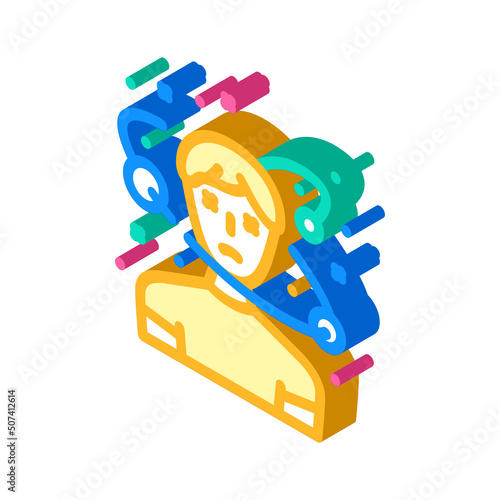 disorientation disease isometric icon vector. disorientation disease sign. isolated symbol illustration