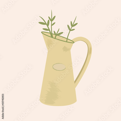 Rustic metal jug