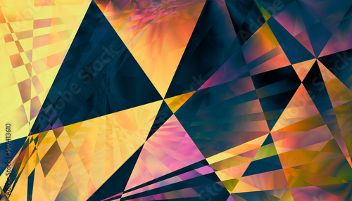 Abstract yellow gray geometric background.