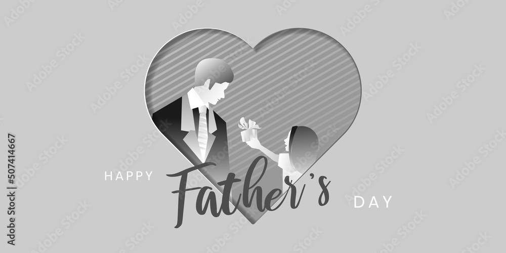 Father's Day poster or banner template for love dad concept. Vector illustration Father's Day poster or banner template for love dad concept. Vector illustration