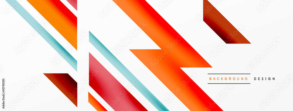 Minimal geometric abstract background. Dynamic 3d lines composition. Trendy techno business template for wallpaper, banner, background or landing Minimal geometric abstract background. Dynamic 3d lines composition. Trendy techno business template for wallpaper, banner, background or landing