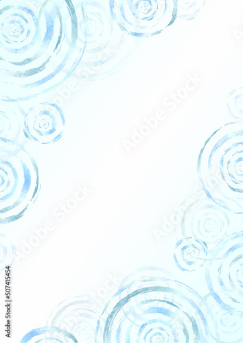 夏らしい和風の水彩波紋背景