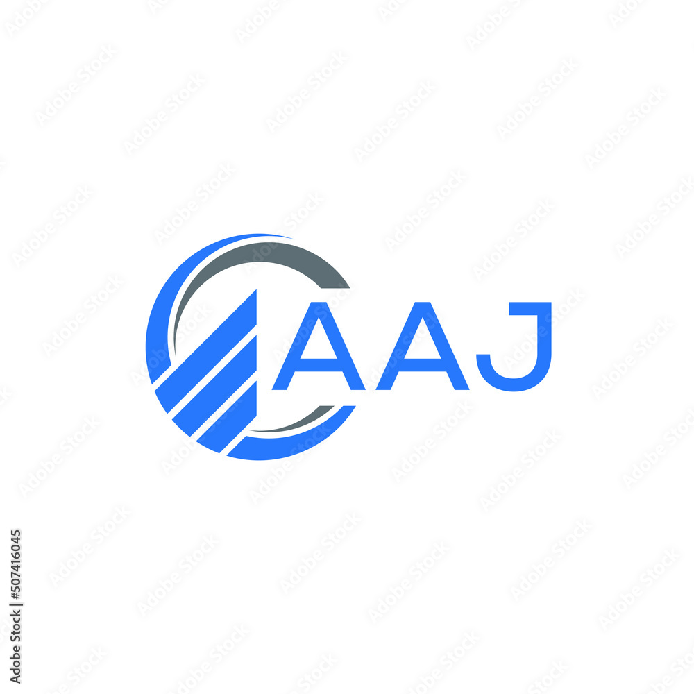 AAJ Flat accounting logo design on white background. AAJ creative initials Growth graph letter logo concept. AAJ business finance logo design. AAJ Flat accounting logo design on white background. AAJ creative initials Growth graph letter logo concept. AAJ business finance logo design.