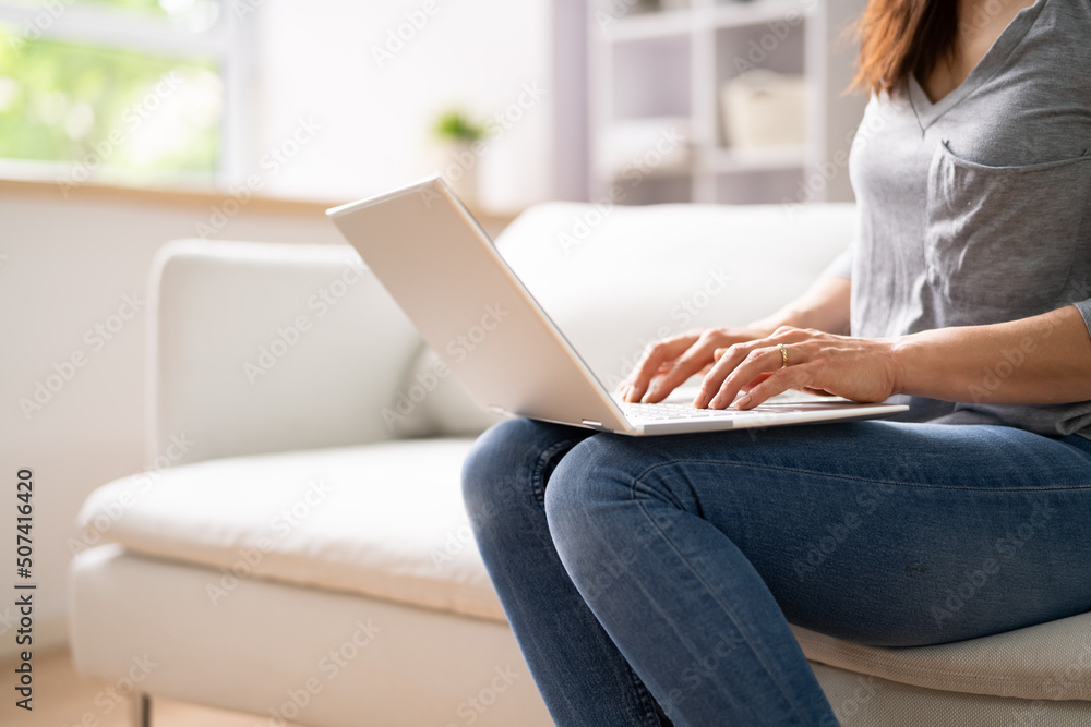 Woman Working On Laptop Woman Working On Laptop
