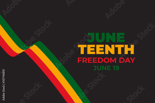 Juneteenth African-American Freedom Independence Day. Freedom or Emancipation day. Design for Banner, Background and others. Vector illustration