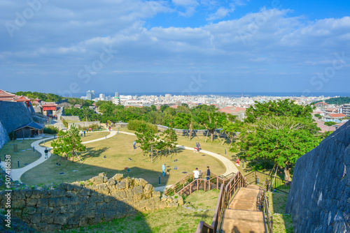Scenery discovered while walking around the walls of Shuri Castle located in Okinawa, Japan