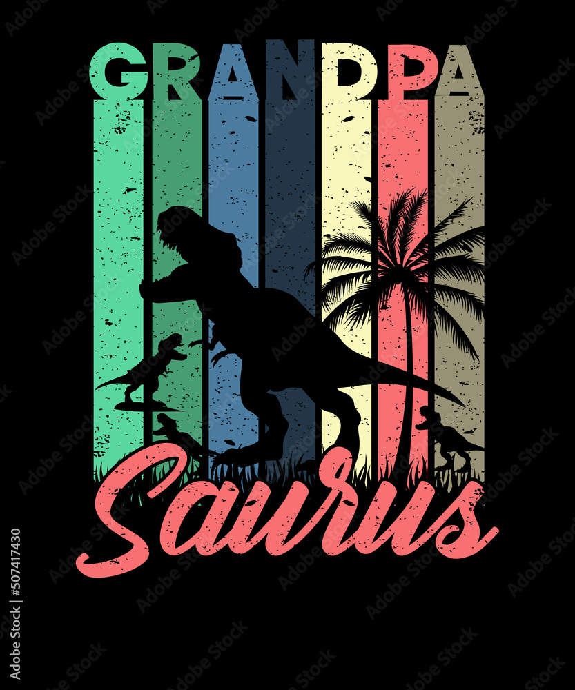 Obraz premium Grandpa Saurus Dinosaur Grandpa shirt Grandfather t-shirt design