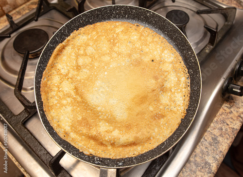 Wallpaper Mural Pancakes from liquid dough are fried Torontodigital.ca