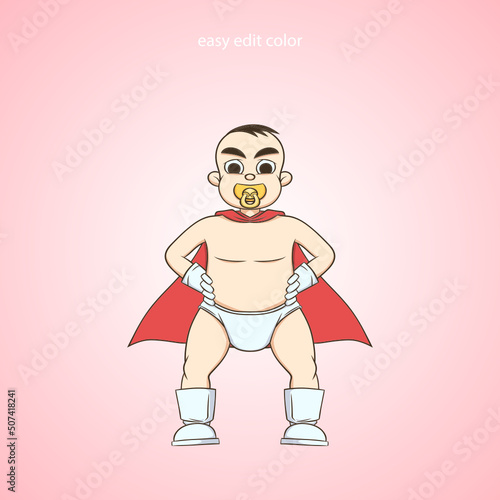 Super baby cute vector