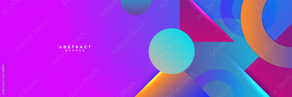 Colorful vivid vibrant abstract banner