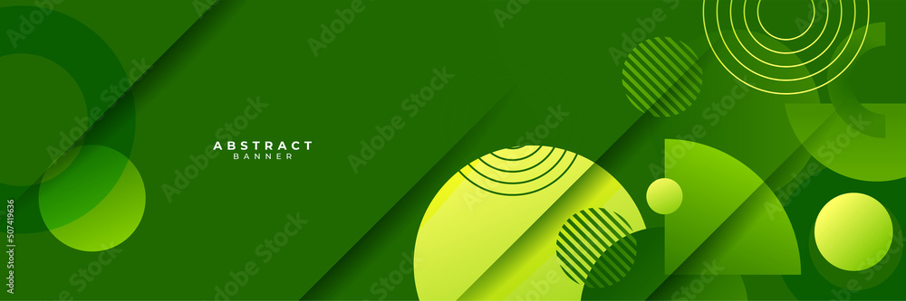 Green abstract banner background Stock Vector | Adobe Stock