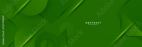 Green abstract banner background