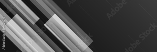 Black abstract banner background