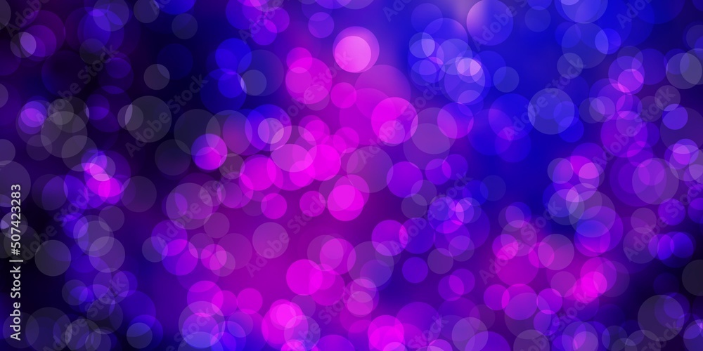 Light Purple, Pink vector pattern with spheres. Light Purple, Pink vector pattern with spheres.