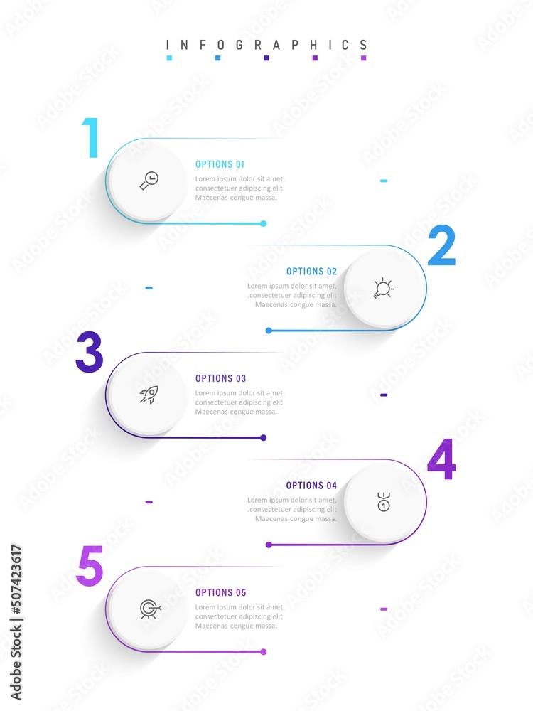 Vector Infographic Label Design Template With Icons And 5 Options Or Steps Can Be Used For 4138