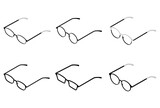 色々なメガネのアイソメトリックイラスト