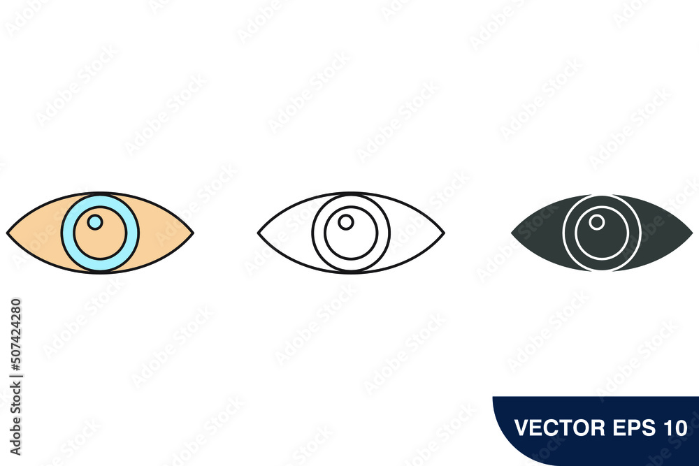 eye icons symbol vector elements for infographic web eye icons symbol vector elements for infographic web
