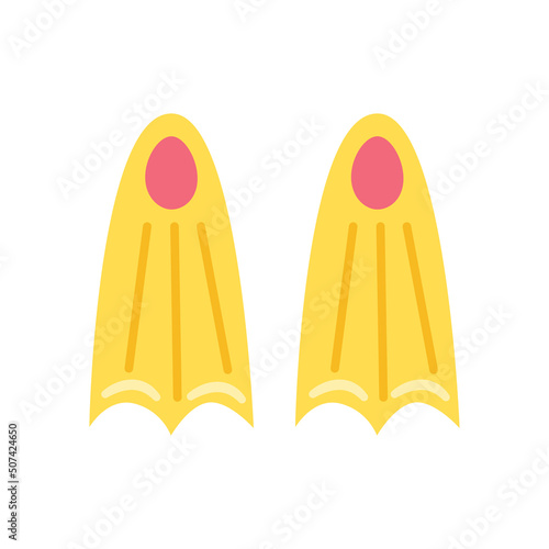Vector illustration of flippers on white background.