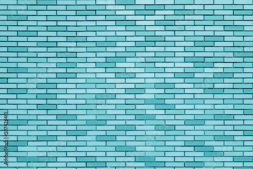 Blue brick wall. Construction retro stylish background.
